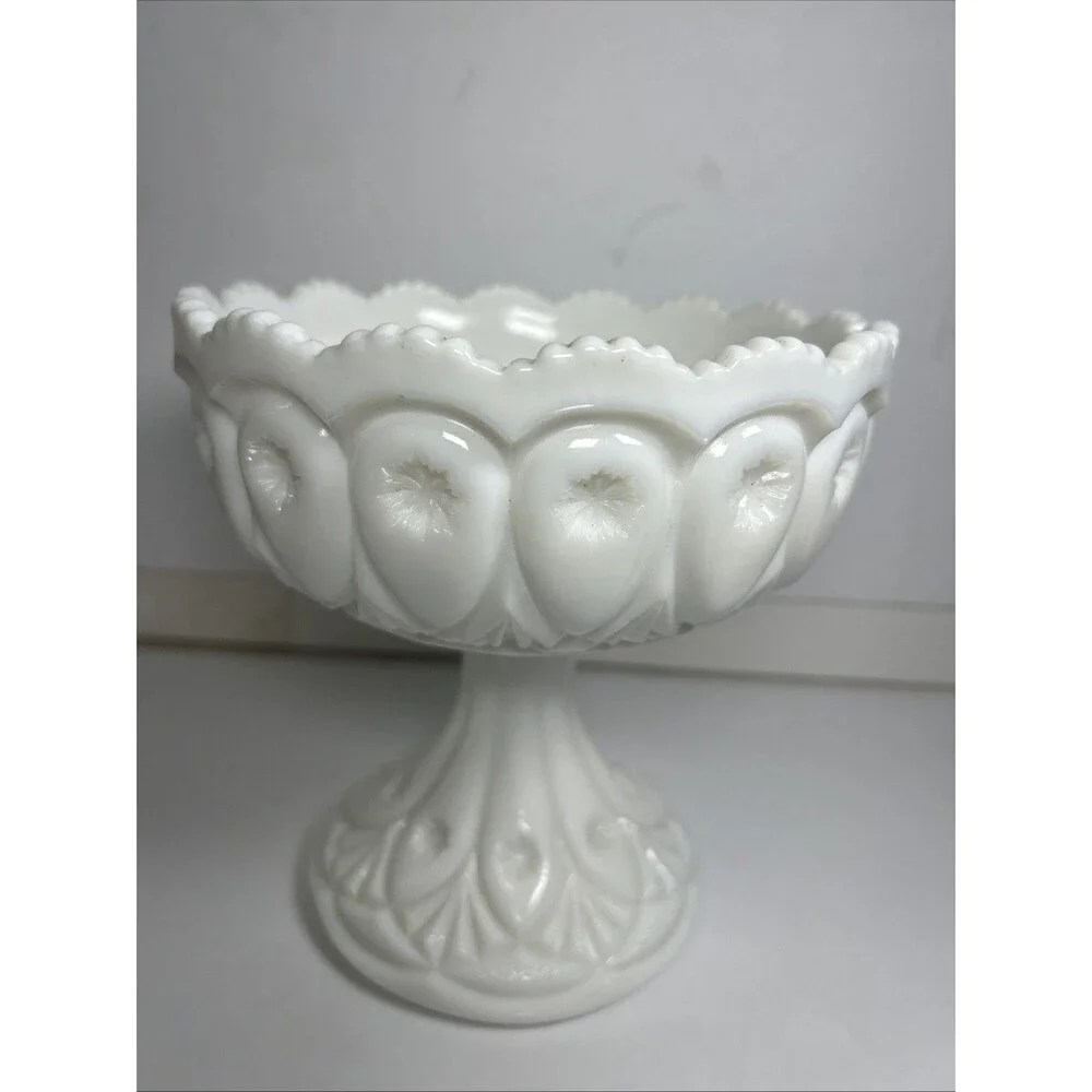 Vintage Milk glass Compote/Candy Dish
